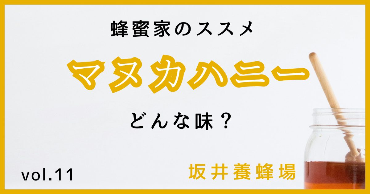 マヌカハニー味の特徴について養蜂家が解説！ | はちみつなび