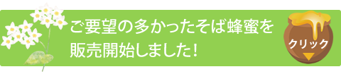 ご要望の多かったそば蜂蜜を販売開始しました！