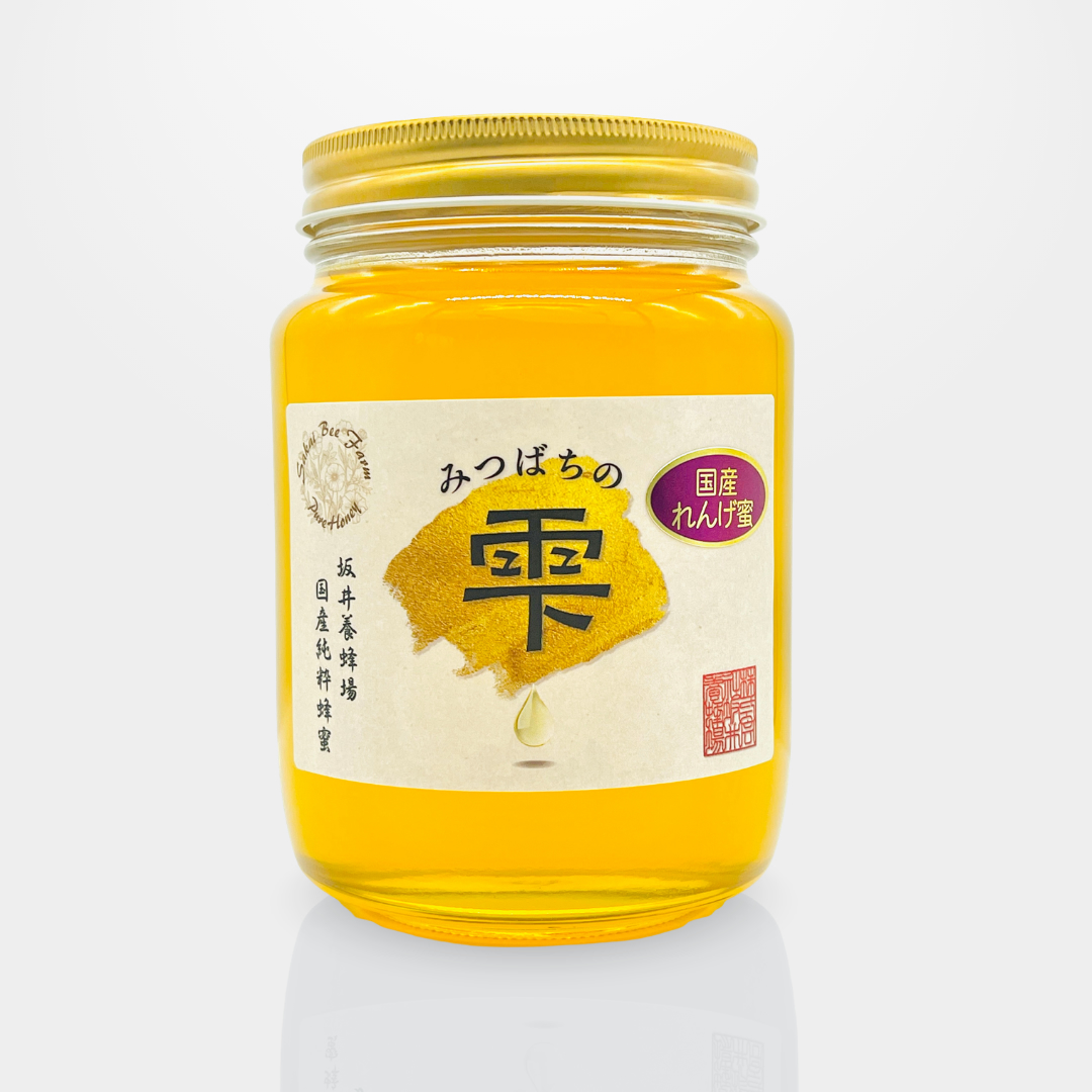 坂井養蜂場　国産蜂蜜 生はちみつ・新蜜(非加熱)れんげ蜜 (1000g)