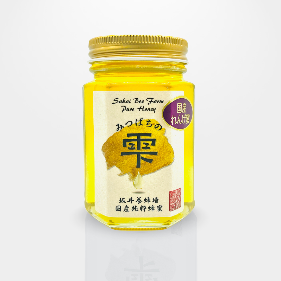 坂井養蜂場　国産蜂蜜 生はちみつ・新蜜(非加熱)れんげ蜜 (180g)