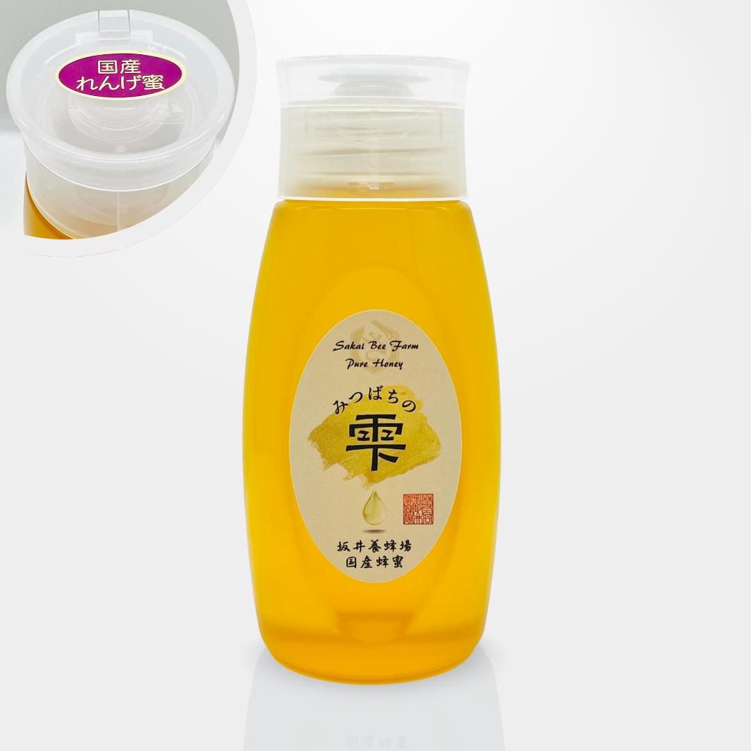 坂井養蜂場　国産蜂蜜 生はちみつ・新蜜(非加熱)れんげ蜜 (500g)