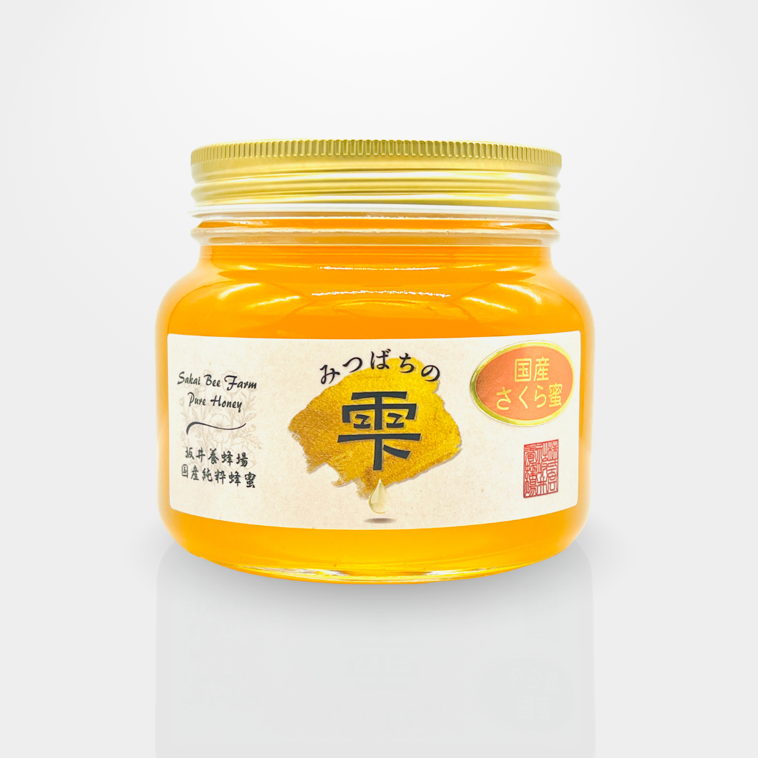 坂井養蜂場　国産蜂蜜 生はちみつ・新蜜(非加熱)さくら蜜 (550g)